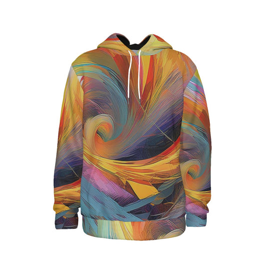 Euphoriyum Theory Men's Vibrant Colorful Artistic Thicken Pullover Hoodie with Fleece Lining