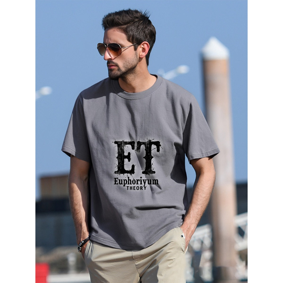 Euphoriyum Theory Men's 100% Cotton USA T-Shirt, Regular Fit | Soft & Durable | Eco-Friendly