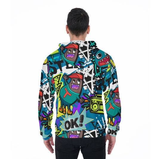 Euphoriyum Theory Comic Art Zip-Up Hoodie with Pockets | Warm & Stylish