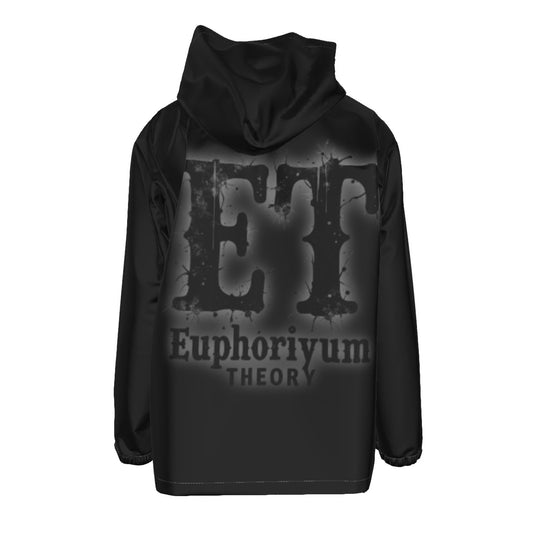 Euphoriyum Theory Men's Windproof Hooded Zipper Jacket for Outdoor Adventures