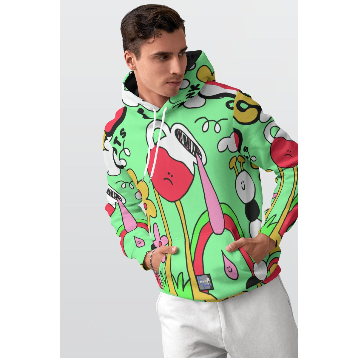 All-Over Print Men's Thicken Pullover Hoodie