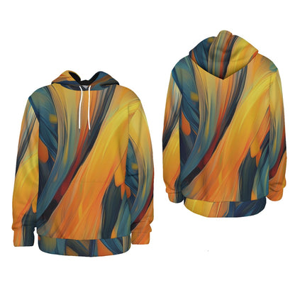 Euphoriyum Theory Men's Vibrant Colorful Artistic Thicken Pullover Hoodie with Fleece Lining