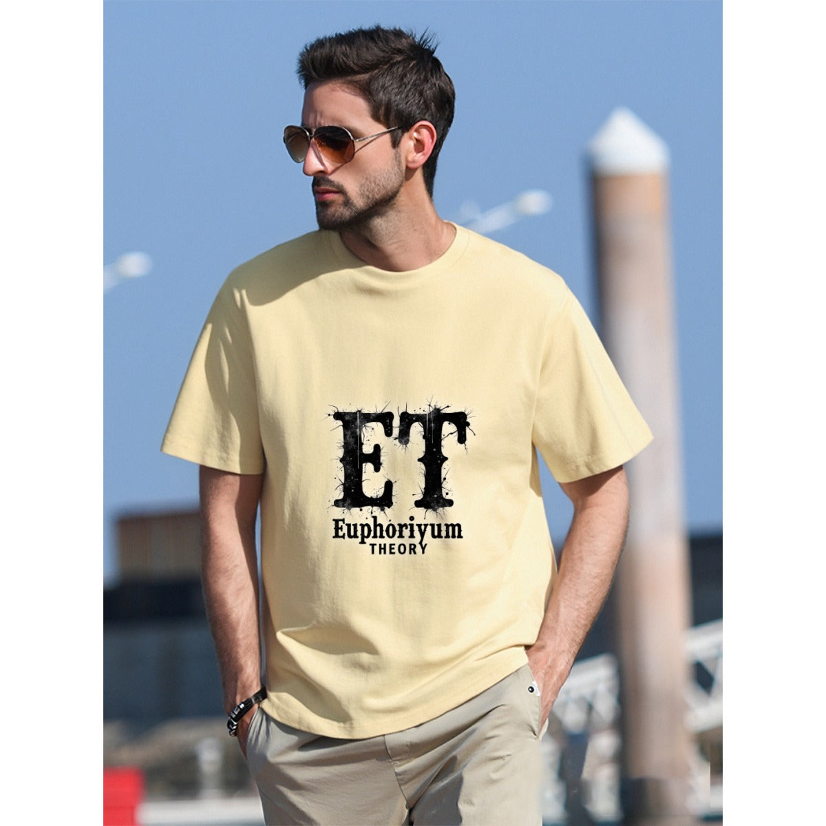 Euphoriyum Theory Men's 100% Cotton USA T-Shirt, Regular Fit | Soft & Durable | Eco-Friendly