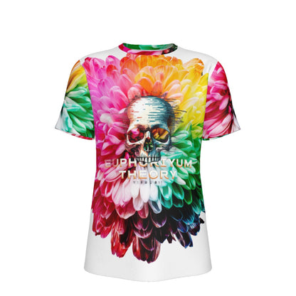 Euphoriyum Theory Men's O-Neck Skull Print T-Shirt | 100% Cotton, Regular Fit