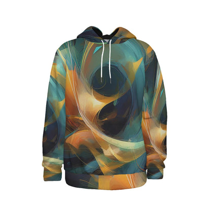 Euphoriyum Theory Men's Vibrant Colorful Artistic Thicken Pullover Hoodie with Fleece Lining