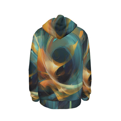 Euphoriyum Theory Men's Vibrant Colorful Artistic Thicken Pullover Hoodie with Fleece Lining