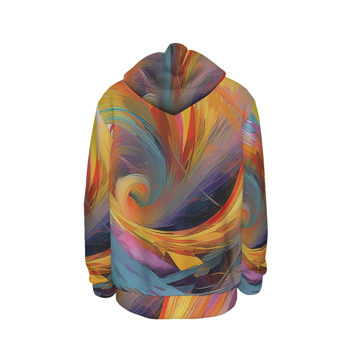 Euphoriyum Theory Men's Vibrant Colorful Artistic Thicken Pullover Hoodie with Fleece Lining