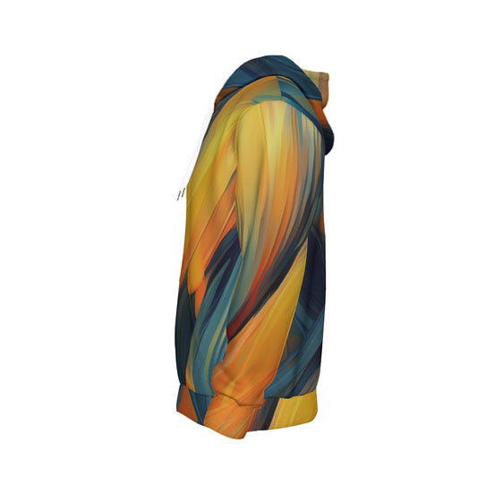 Euphoriyum Theory Men's Vibrant Colorful Artistic Thicken Pullover Hoodie with Fleece Lining