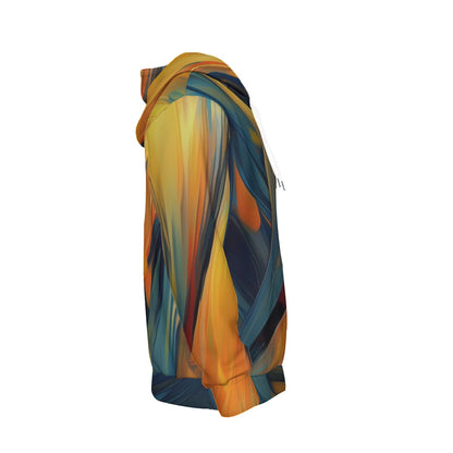 Euphoriyum Theory Men's Vibrant Colorful Artistic Thicken Pullover Hoodie with Fleece Lining