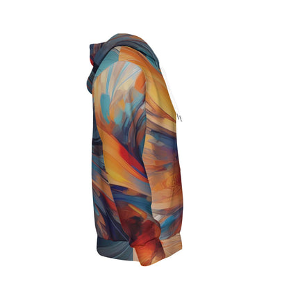 Euphoriyum Theory Men's Vibrant Colorful Artistic Thicken Pullover Hoodie with Fleece Lining