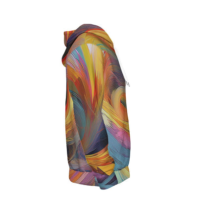 Euphoriyum Theory Men's Vibrant Colorful Artistic Thicken Pullover Hoodie with Fleece Lining