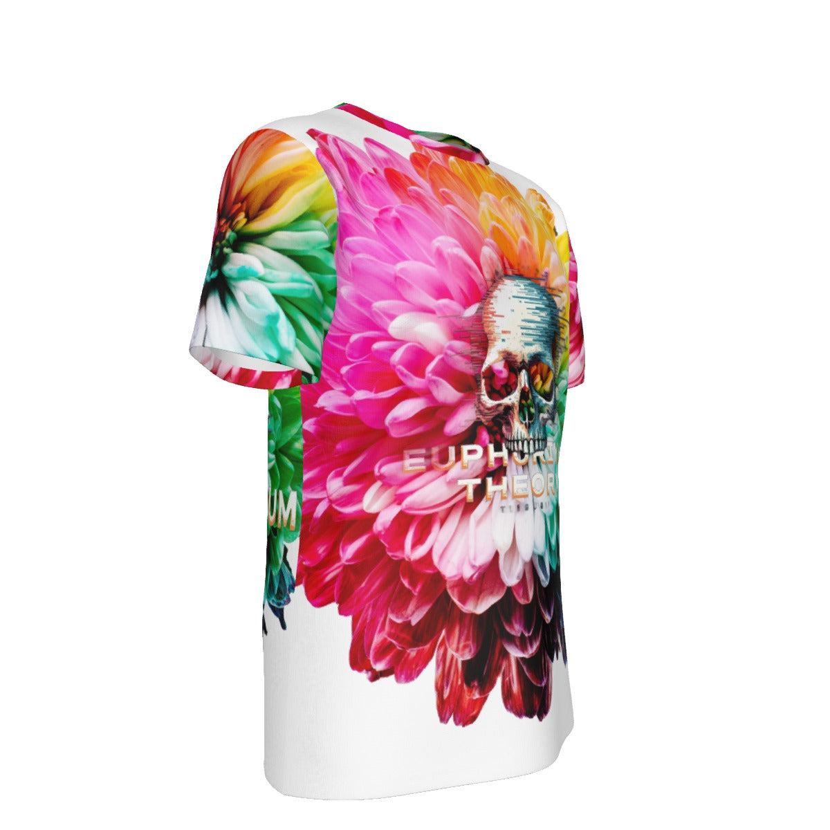 Euphoriyum Theory Men's O-Neck Skull Print T-Shirt | 100% Cotton, Regular Fit