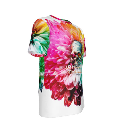 Euphoriyum Theory Men's O-Neck Skull Print T-Shirt | 100% Cotton, Regular Fit