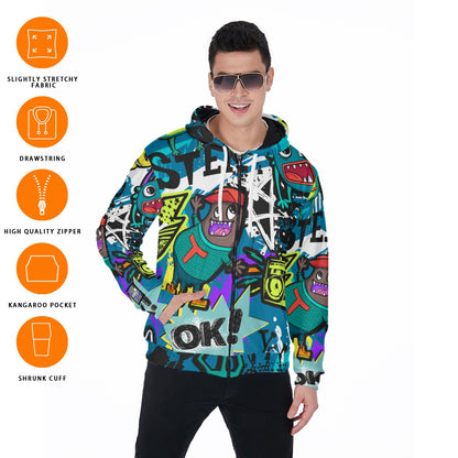 Euphoriyum Theory Comic Art Zip-Up Hoodie with Pockets | Warm & Stylish