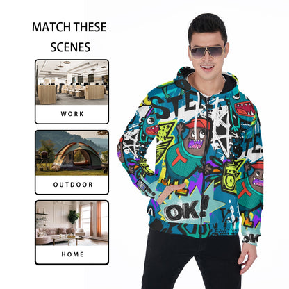 Euphoriyum Theory Comic Art Zip-Up Hoodie with Pockets | Warm & Stylish