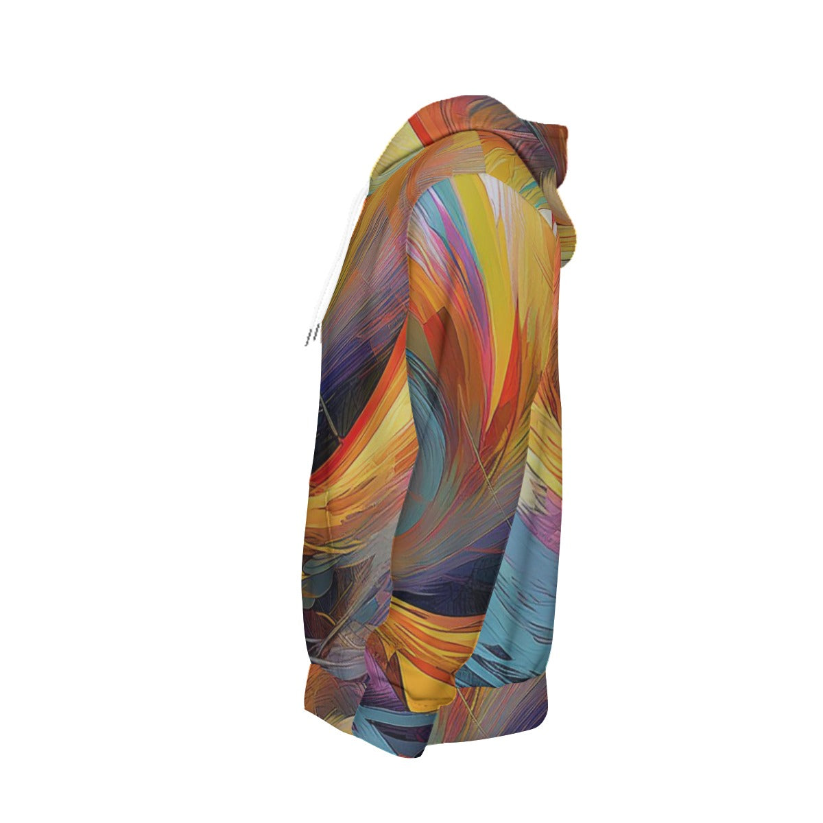 Euphoriyum Theory Men's Vibrant Colorful Artistic Thicken Pullover Hoodie with Fleece Lining