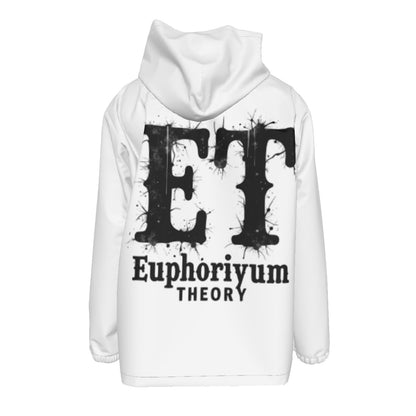 Euphoriyum Theory Men's Windproof Polyester Hooded Zipper Jacket for Outdoor Activities