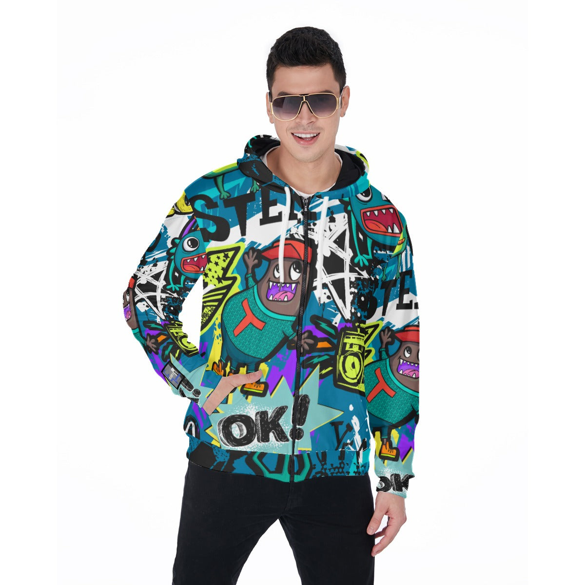Euphoriyum Theory Comic Art Zip-Up Hoodie with Pockets | Warm & Stylish