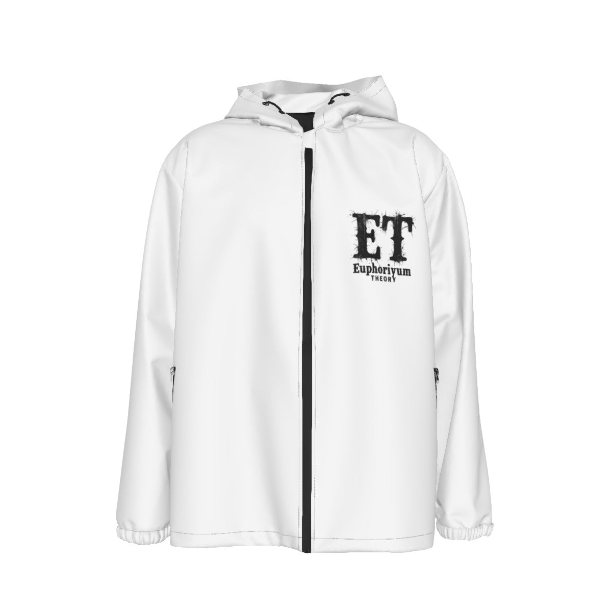 Euphoriyum Theory Men's Windproof Polyester Hooded Zipper Jacket for Outdoor Activities